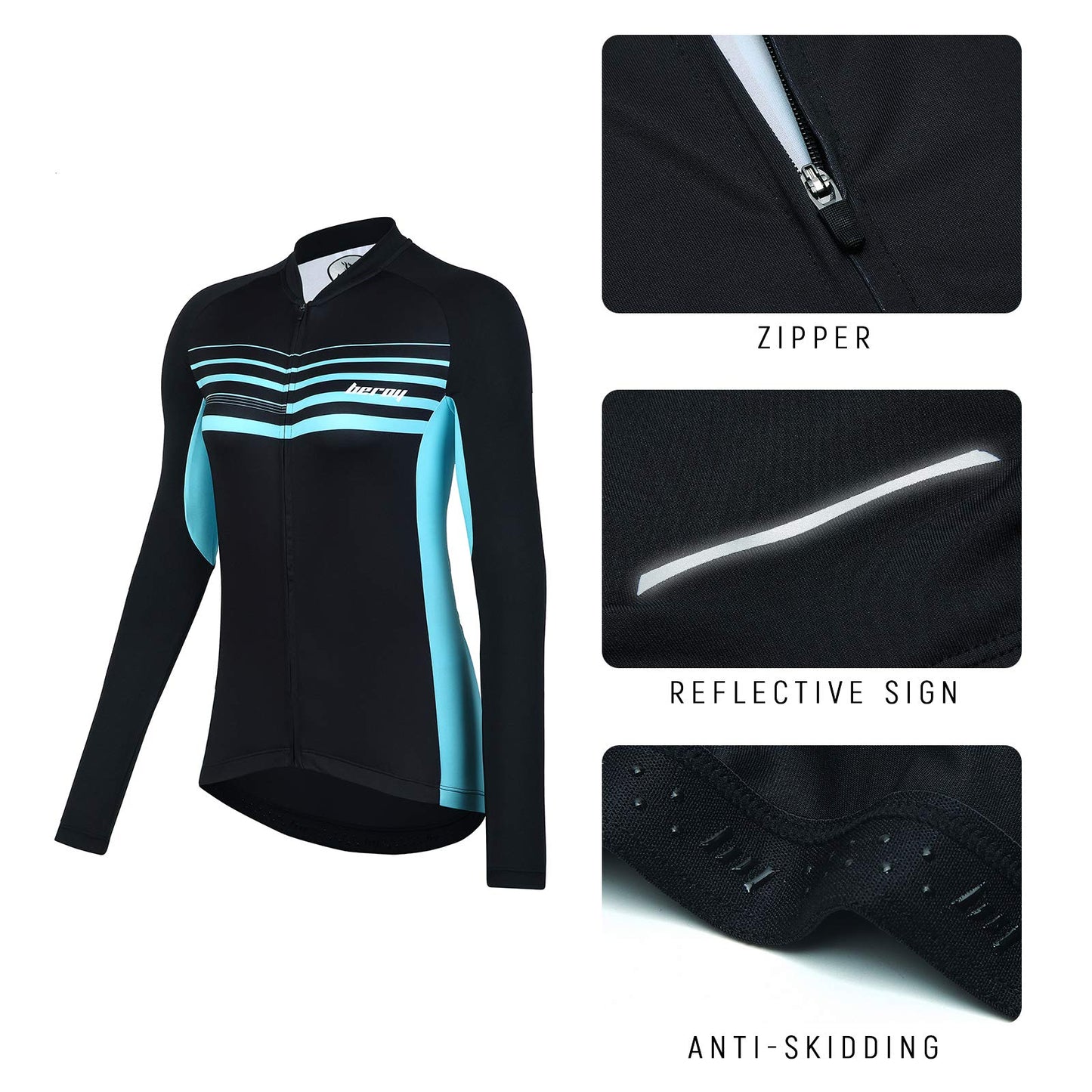 Women Cycling Jerseys Blue